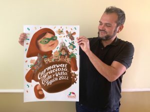Lee más sobre el artículo Caperucita y los disfraces de cuentos, título del cartel anunciador del Carnaval de La Graciosa, Costa y Villa de Teguise