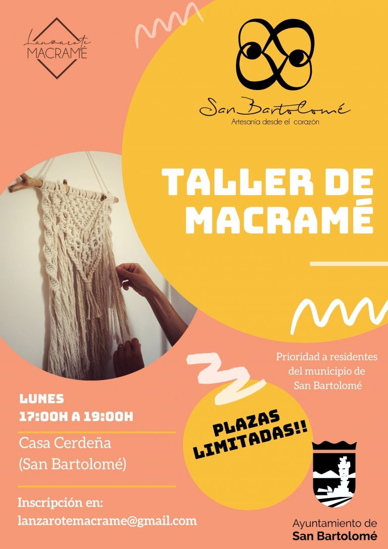 Lee más sobre el artículo San Bartolomé abre la inscripción en talleres artesanales de macramé y labores actuales a través de técnicas tradicionales