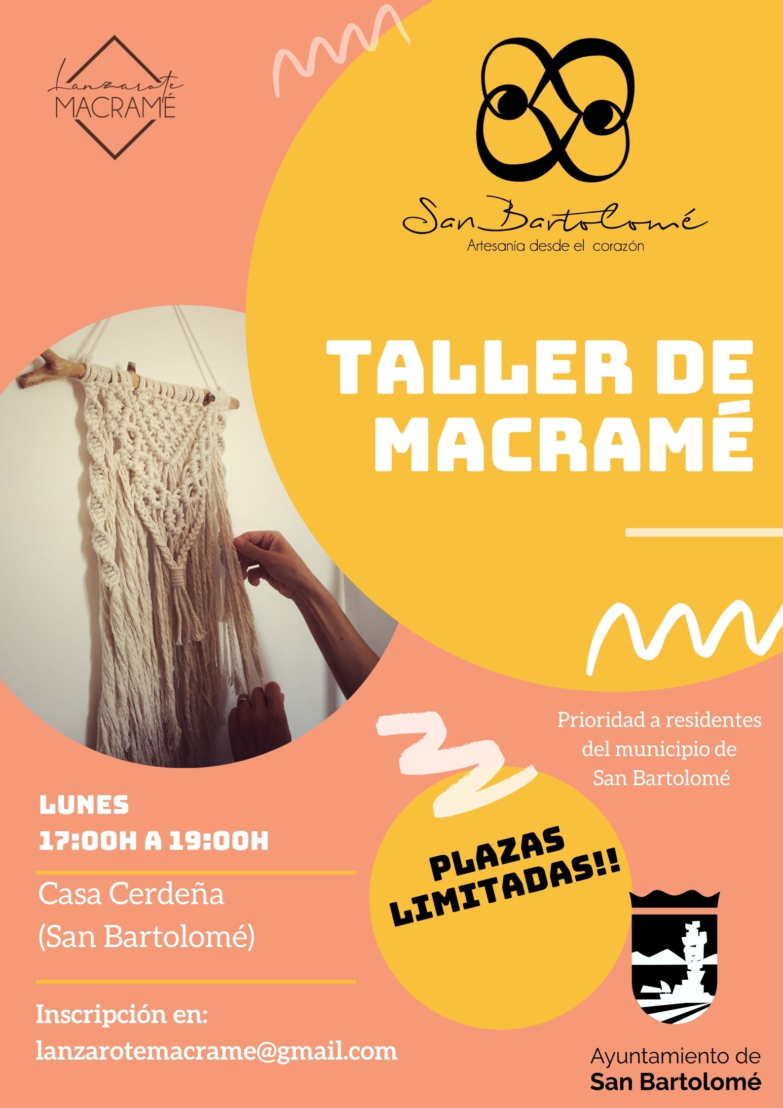 En este momento estás viendo San Bartolomé abre la inscripción en talleres artesanales de macramé y labores actuales a través de técnicas tradicionales