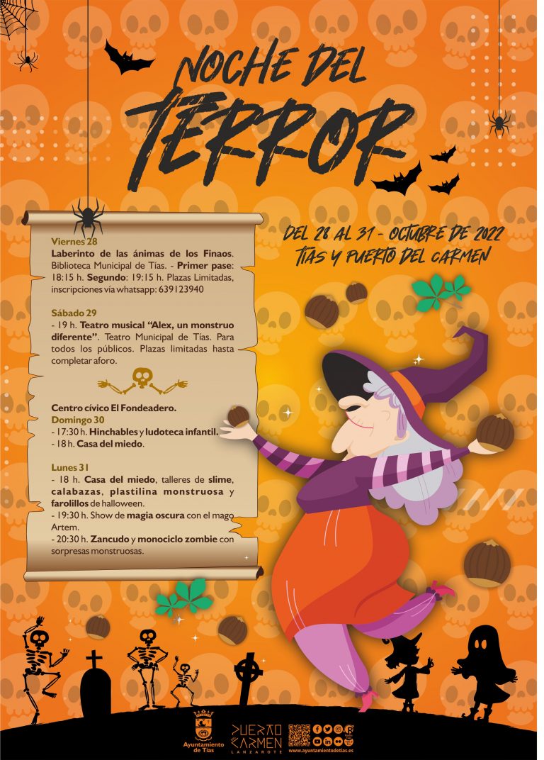 Lee más sobre el artículo Halloween llega a Tías y Puerto del Carmen con la casa del miedo, talleres, magia, hinchables y teatro