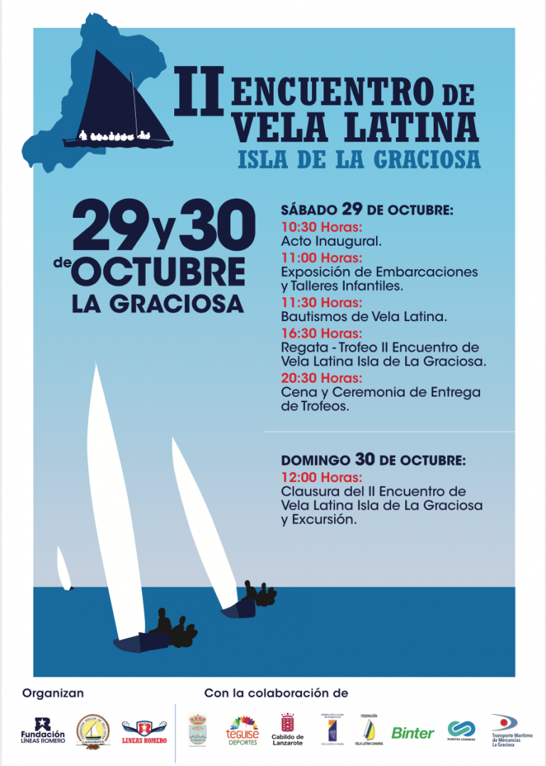 Lee más sobre el artículo Líneas Romero y la Federación Insular de Barquillos de Vela Latina de Lanzarote celebran la segunda edición del Encuentro de Vela Latina Isla de La Graciosa